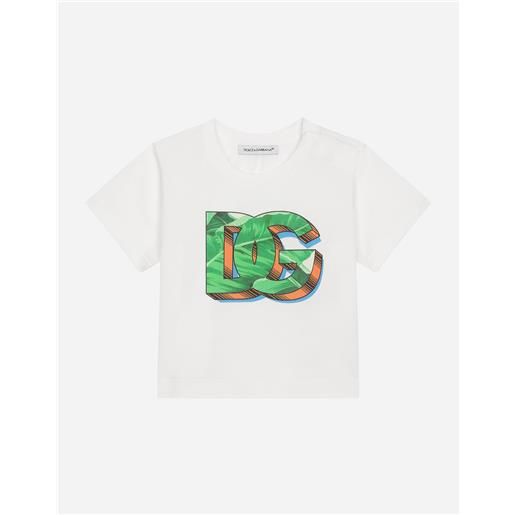 Dolce & Gabbana t-shirt in jersey con stampa logo dg