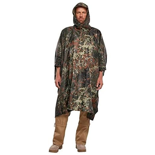 Brandit Brandit ripstop poncho, poncho in ripstop uomo, multicolore (woodland), taglia unica