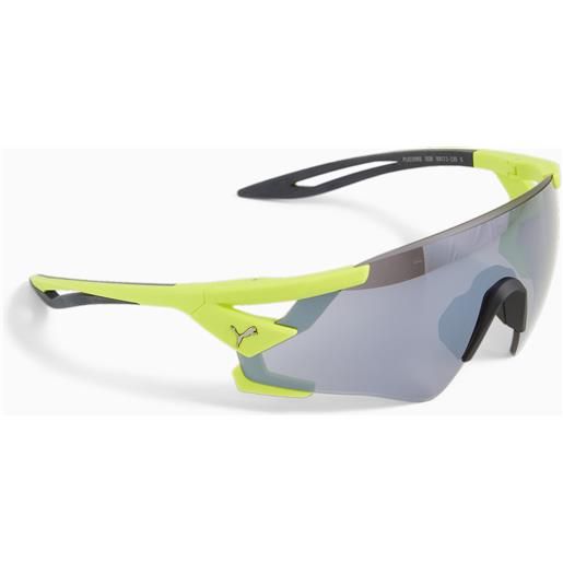 PUMA occhiali da running performance, verde/argento/altro