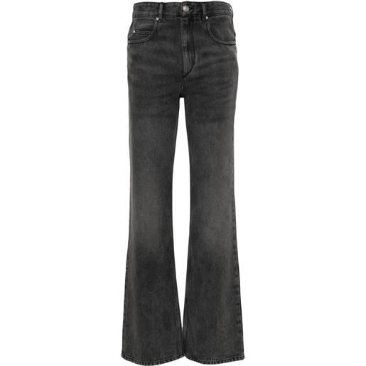 ISABEL MARANT jeans belvira svasati a vita alta - grigio
