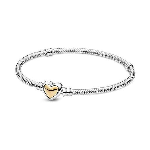 Pandora bracciale 599380c00-17 cuore a cupola in oro