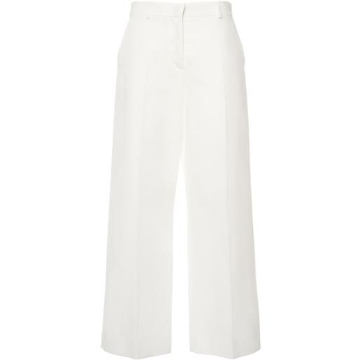WEEKEND MAX MARA zircone cotton & linen canvas wide pants