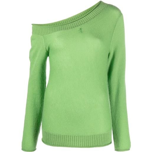 Patrizia Pepe maglione con ricamo fly - verde