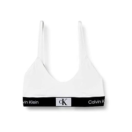 Calvin Klein reggiseno a bralette donna coppe morbide, bianco (white), m