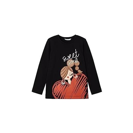 Mayoral maglietta m/l per bambine e ragazze nero 3 anni (98cm)