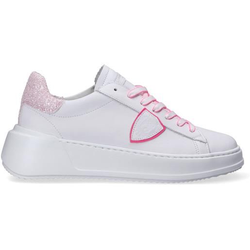 Philippe model sneakers tres temple bianca fuxia