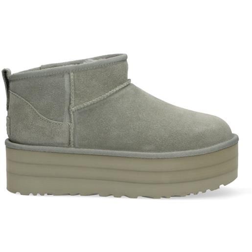 UGG classic ultra mini platform camoscio verde