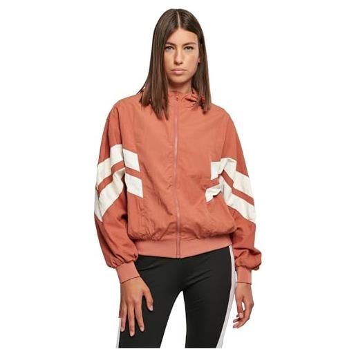 Urban Classics ladies crinkle batwing jacket giacca, terracotta/whitesand, 4xl donna