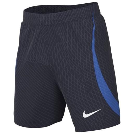 Nike dr2314-451 m nk df strk23 short k pantaloni sportivi uomo obsidian/royal blue/white s