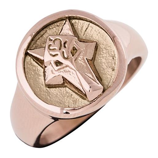 Akitsune ferus anello | acciaio inox anello con sigillo fuchs design degli uomini delle donne anello - oro rosa - us 8