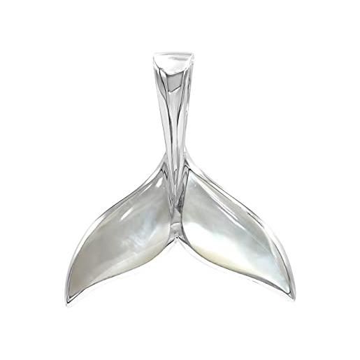 Starborn ciondolo con coda di balena in madreperla argento sterling - piccolo