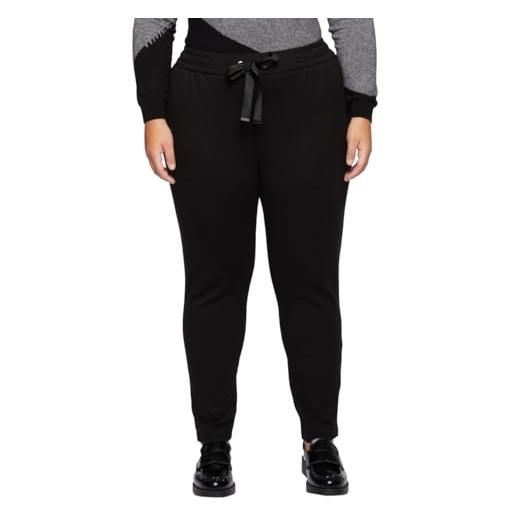 FIORELLA RUBINO: pantaloni joggers in ecovero nero. L stagione autunno inverno 2023