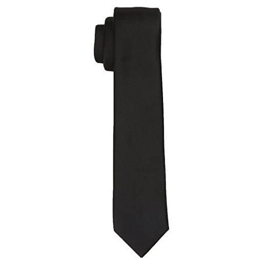 Burton menswear london plain tie coordinato cravatta, nero, taglia unica uomo