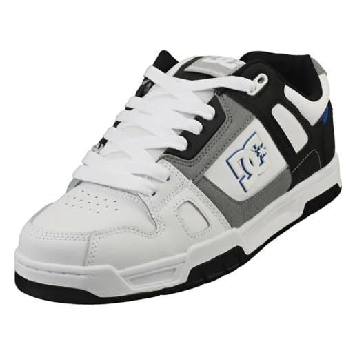 DC Shoes stag, scarpe da ginnastica uomo, bianco/grigio/blu, 44 eu