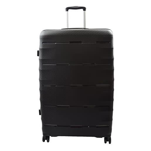 A1 FASHION GOODS 8 ruote spinner bagagli da viaggio espandibile valigia rigida arcturus nero blu viola, nero , large | 76x52x30/5cm/ 4.40kg, 103+17l, valigia