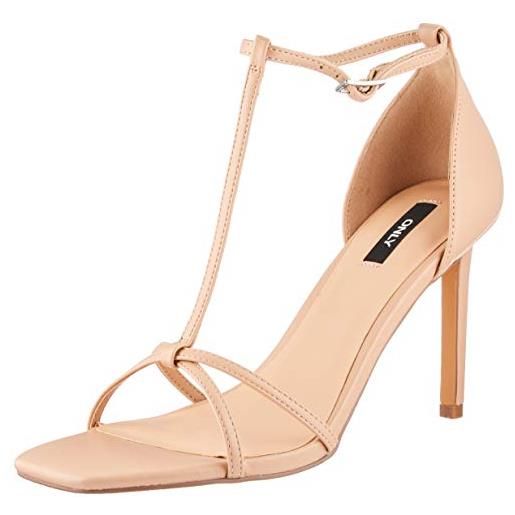 Only onlalyx-5 pu t-bar heeled sandal, tacco uomo, beige, 38 eu