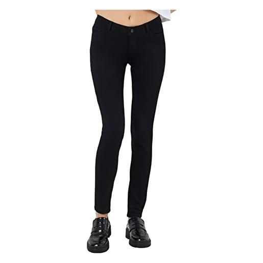 Noisy may nmallie lw skinny jeans vi023bl noos, nero, 28w x 30l donna