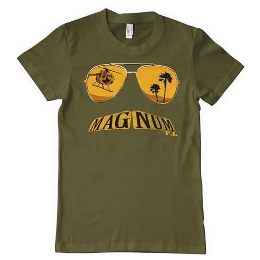 Magnum P.I. licenza ufficiale t-shirt da uomo (oliva), large