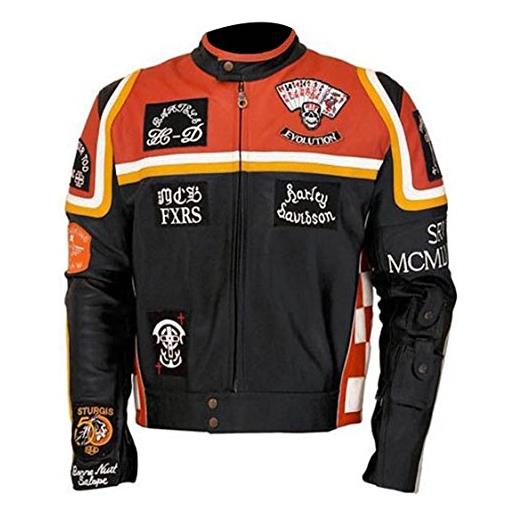The Sparks Up Inc. mickey rourke hdmm marlboro biker casuel wear giacca in vera pelle - - large