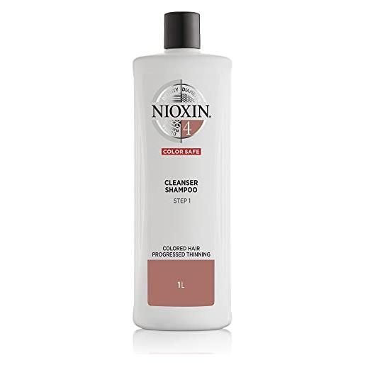 Nioxin shampoo sistema 4 per capelli colorati assottigliati, formato convenienza - 1 l