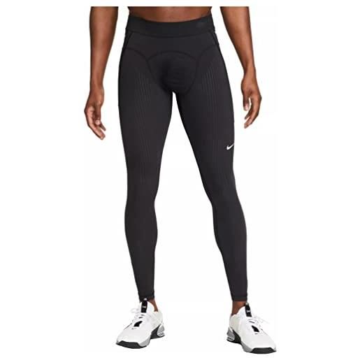 Nike axis leggings, nero/nero/bianco, l uomo