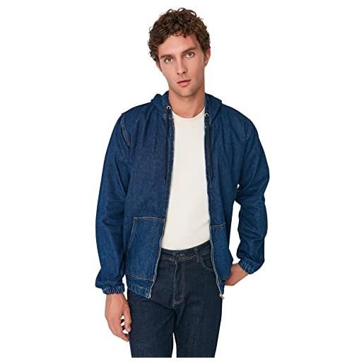Trendyol cappotto plain regular giacca, blu navy, xl uomo