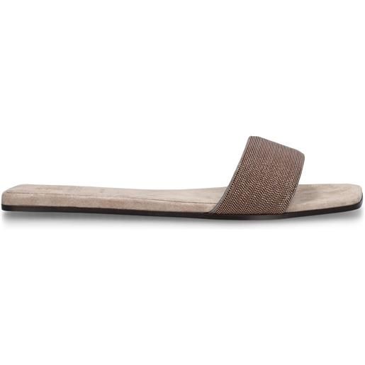 BRUNELLO CUCINELLI sandali in camoscio 5mm