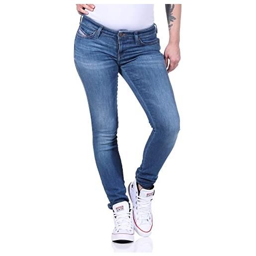 Diesel skinzee-low-s 0681g - jeans elasticizzati da donna, colore: blu, r88va, 28w x 32l