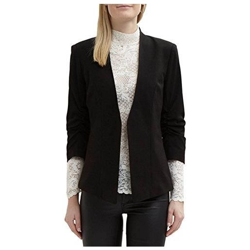 Vila clothes viher 3/4 new blazer-noos, blazer donna, multicolore (black), 40 (taglia produttore: large)