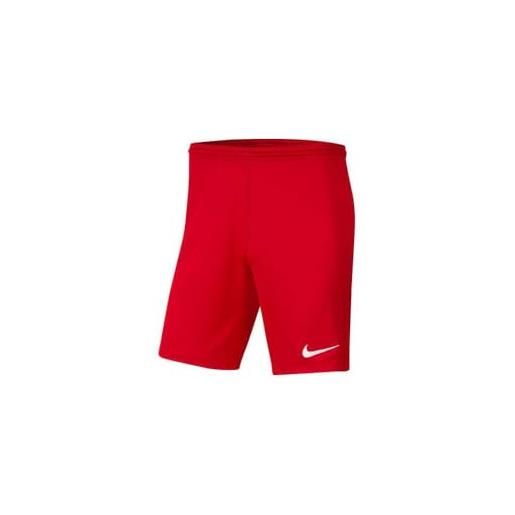 Nike dry park iii nb pantaloncini university red/white m