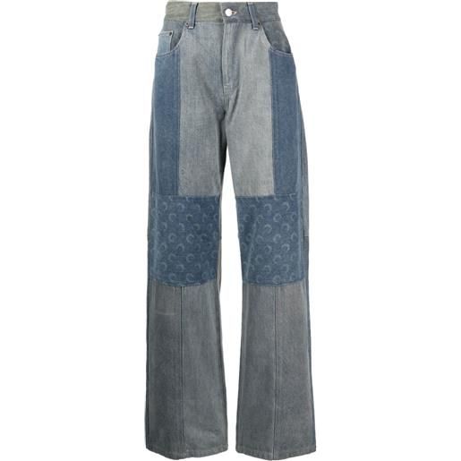 Marine Serre jeans dritti regenerated - blu