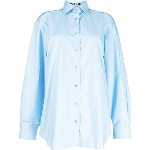 Raf Simons camicia con inserto a rete - blu