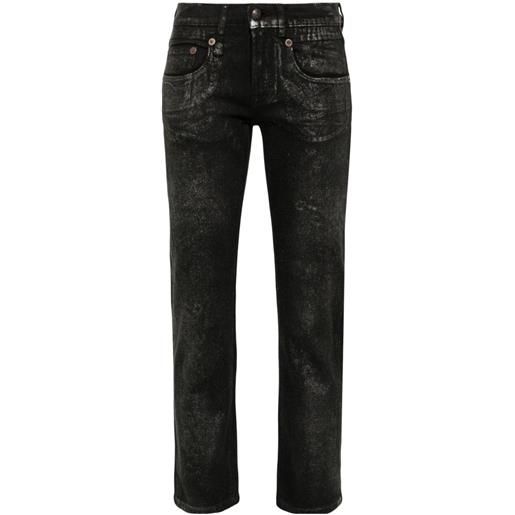 R13 jeans skinny metallizzati - nero