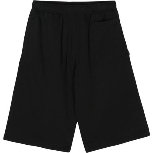 MM6 Maison Margiela shorts sportivi al ginocchio - nero