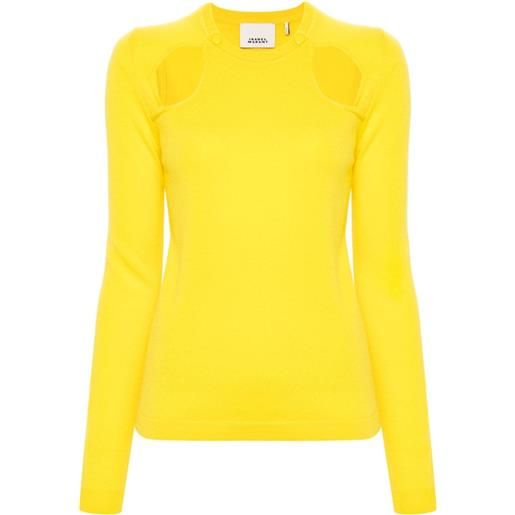 ISABEL MARANT top con cut-out - giallo