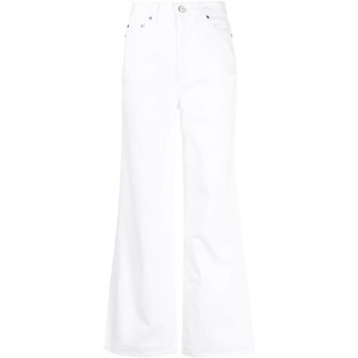 GANNI jeans con applicazione in cotone biologico - bianco