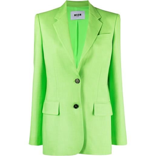 MSGM blazer monopetto - verde