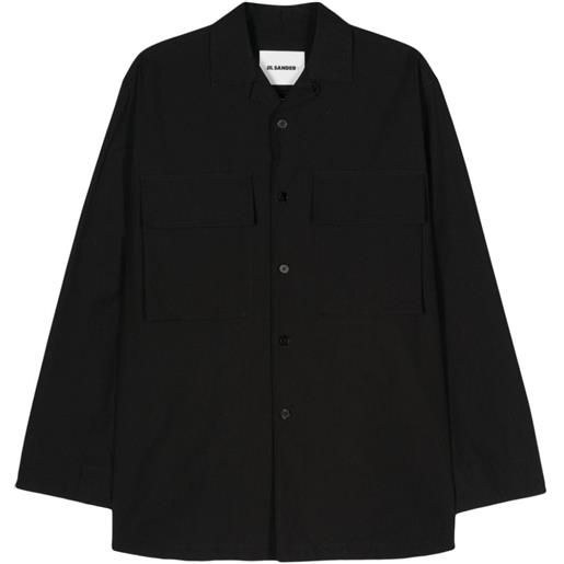 Jil Sander camicia con logo - nero