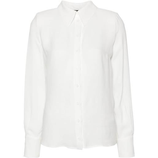 Elisabetta Franchi camicia semi trasparente - bianco