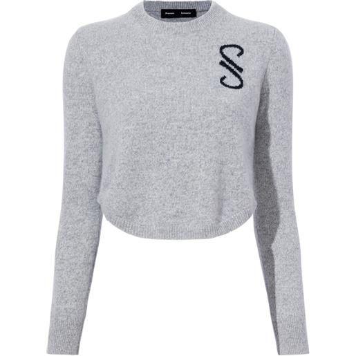 Proenza Schouler maglione stella con monogramma - grigio