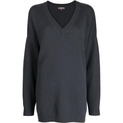 N.Peal maglione con scollo a v - grigio