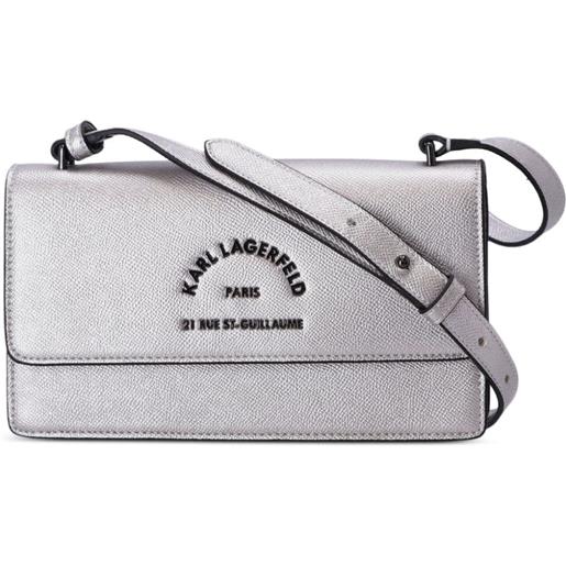 Karl Lagerfeld borsa a tracolla rue st-guillaume - argento