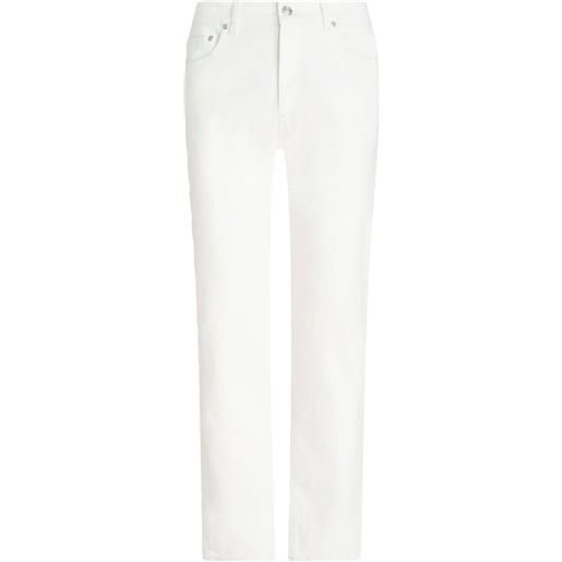 ETRO jeans dritti con motivo jacquard - bianco