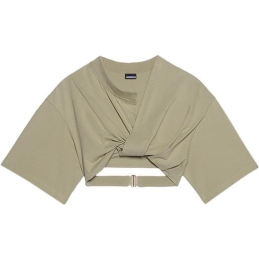 Jacquemus top le t-shirt bahia courte - verde