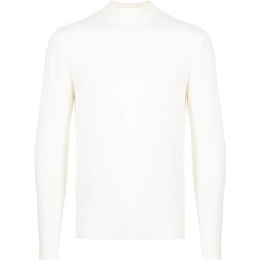 N.Peal maglione con collo rialzato - bianco