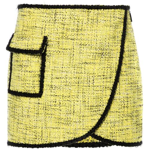 MSGM minigonna in tweed - giallo