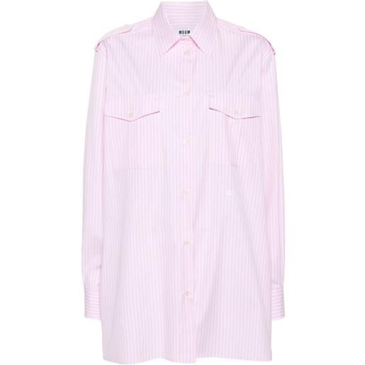 MSGM camicia a righe - rosa