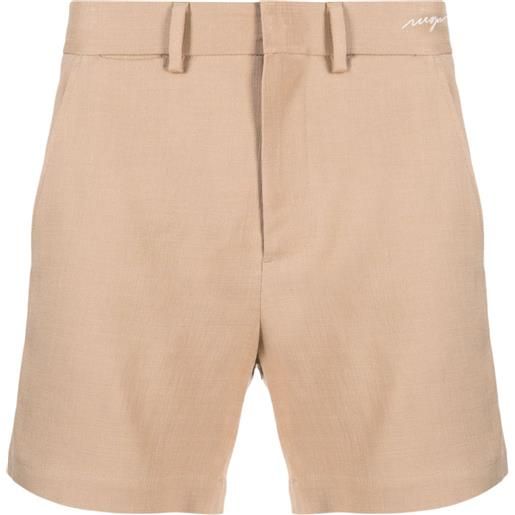 MSGM shorts con ricamo - toni neutri
