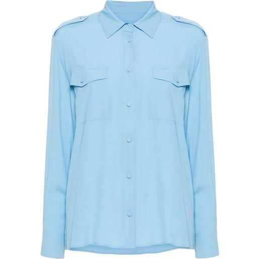 MSGM camicia con colletto ampio - blu