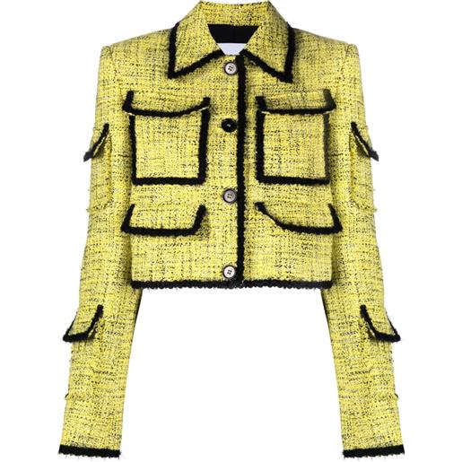 MSGM giacca in tweed - giallo